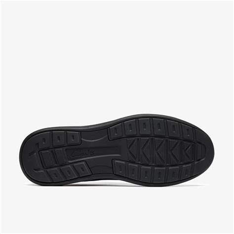 Mens Craftwell Lace Black Leather Lace Up Trainers | Clarks