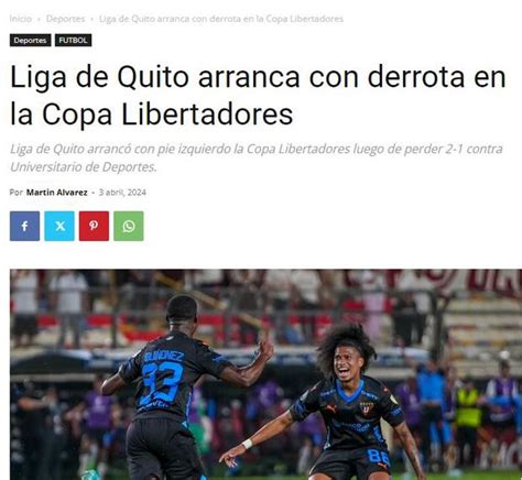 Copa Libertadores As Inform La Prensa Ecuatoriana Sobre El Triunfo