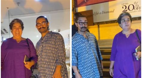 Aamir Khan, ex-wife Reena Dutta step out together, pose for ...