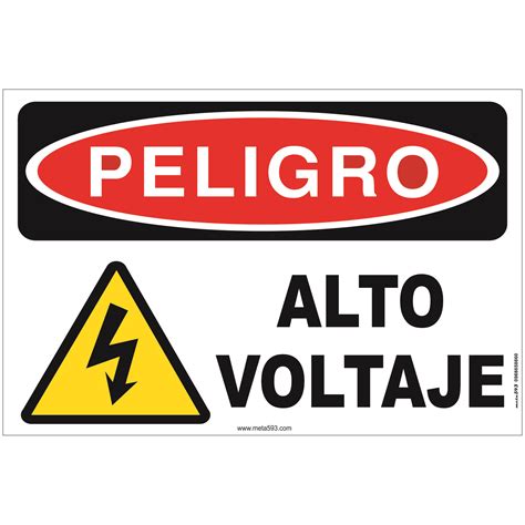 Peligro Riesgo El Ctrico Alto Voltaje Meta