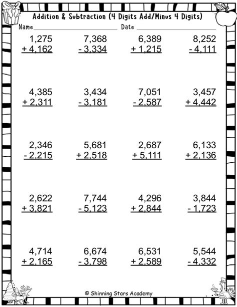 Addition And Subtraction Worksheets For Middle School Pdf Download