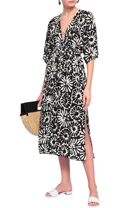 TORY BURCH Pomelo Floral Print Voile Midi Dress THE OUTNET