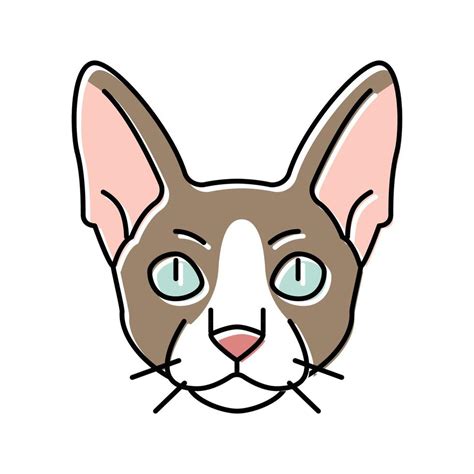 Cornish Rex Cat Cute Pet Color Icon Vector Illustration 18994627 Vector