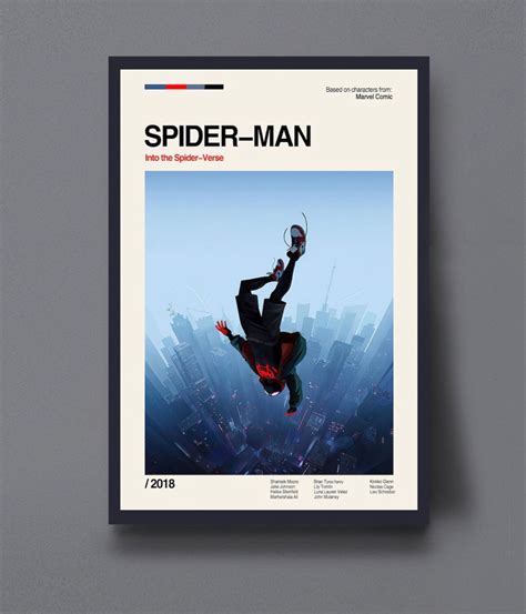 SPIDERMAN - Miles Morales - Into the Spiderverse Poster - retro modern ...