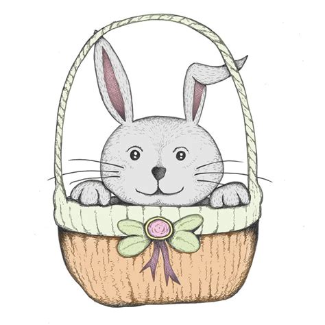 Free Easter Bunny Drawings Cute Easter Bunnies To Print And Colour In