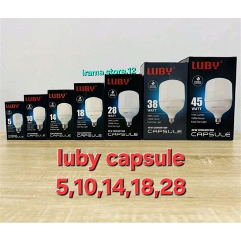 Jual Lampu LED Luby Capsule T BULD LED Capsule 5w 10w 14w 18w 28w