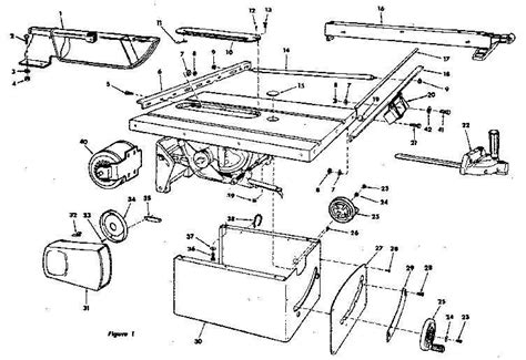 Table Saw Parts Diagram