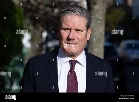 Leader Of The Labour Party Keir Starmer Leaves His Home In London To Attend Parliament For