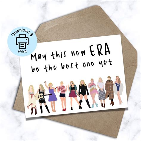 Taylor Swift Printable Birthday Card Swiftie Birthday Card Taylor