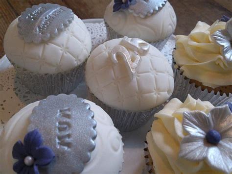 Silver Anniversary Cupcakes Decorated Cake By Dollybird Cakesdecor