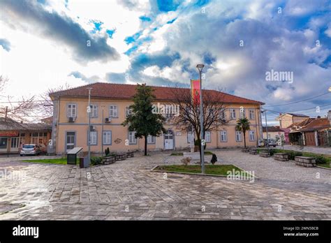 Podgorica, Montenegro - 12 FEB 2024: The Museum of Natural History of Montenegro located text to ...