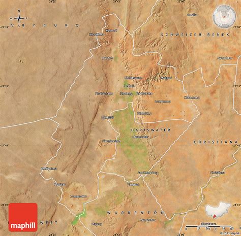 Satellite Map Of Taung