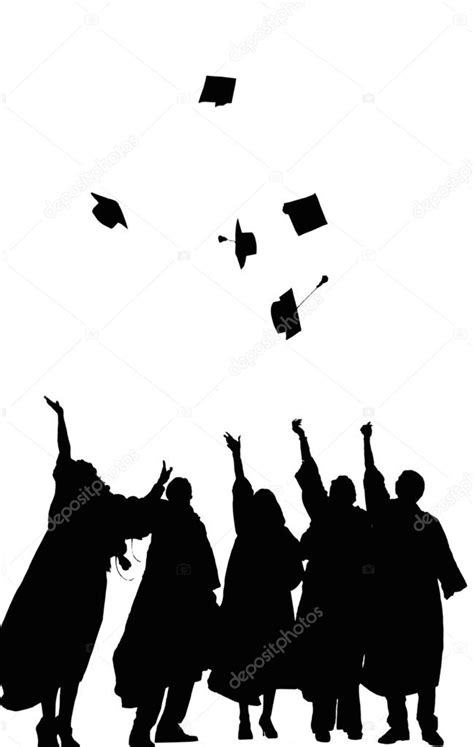 Students Silhouette Graduation — Stock Photo © tony4urban #1848536