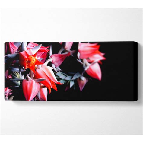 Ebern Designs Rote Stacheln Kunstdrucke Auf Leinwand Wrapped Canvas