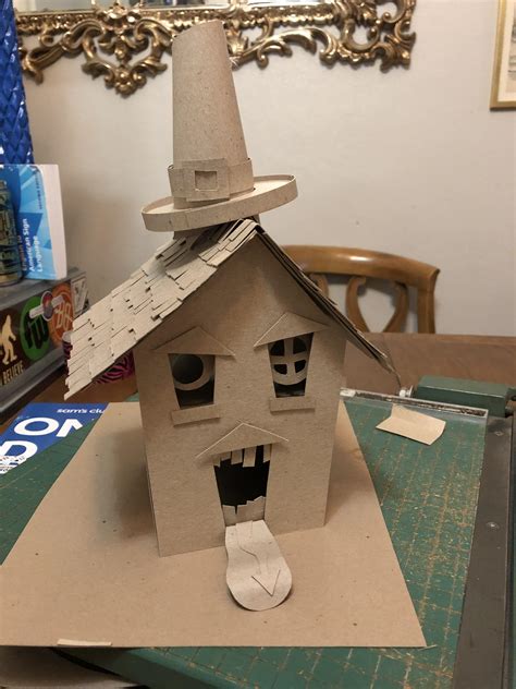 My Daughter Had A Assignment In Art To Make A Cardboard Haunted House