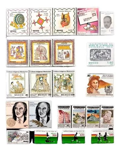 M Xico Lote De Timbres Postales Diferentes Mint