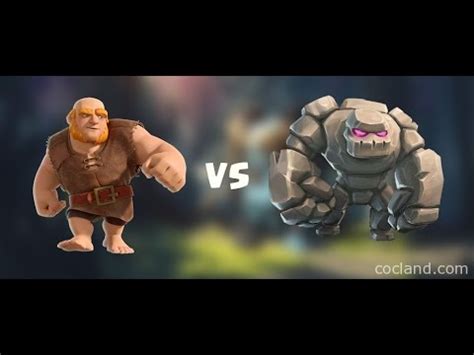 Clash Of Clans Golems Vs Giants Who Is Better Youtube