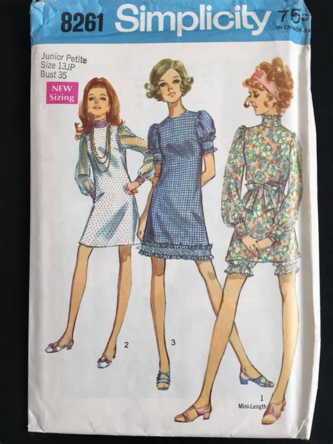 Simplicity S Vintage Sewing Pattern Junior Petite Jp Bust