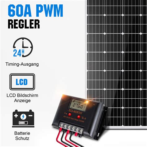 W W W Solaranlage Komplettpaket Solarpanel Kit Solarmodul