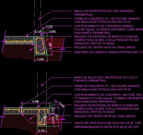 Detalles De Vigas De Cimentacion En AutoCAD Librería CAD