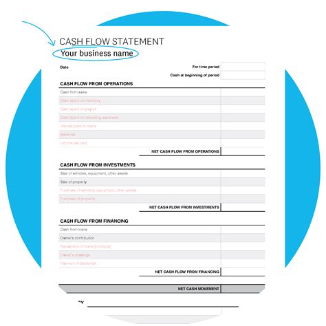 Cash Flow Statement Template | Xero