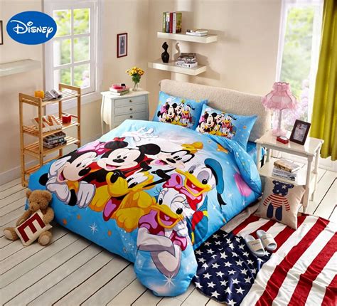 Mickey Minnie Mouse Donald Duck Goofy Bedding Cotton Cartoon Disney