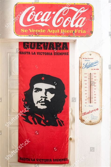 Che Guevara Banner Cocacola Sign Cafe Editorial Stock Photo Stock