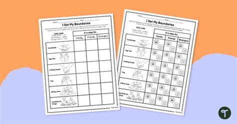 I Set My Boundaries Worksheets | Teach Starter - Worksheets Library