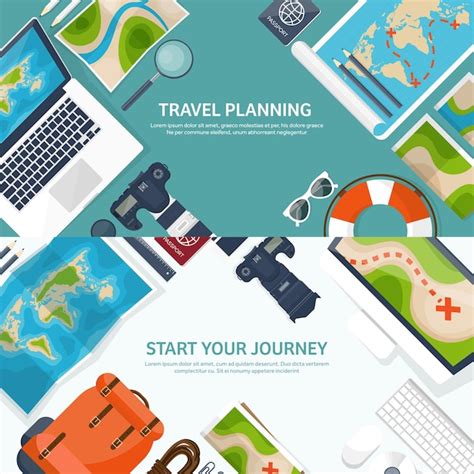 Premium Vector Travel And Tourism Flat Style Vector Illustration