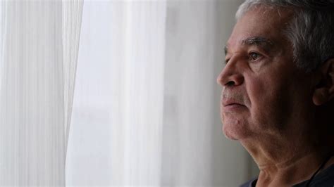 Pensive Older Man Standing Window Looking Out Stock Footage Sbv 348713258 Storyblocks