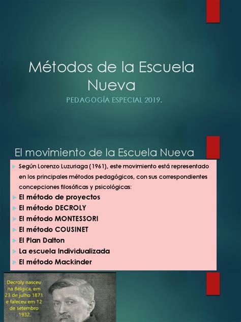 Análisis De Los Métodos Pedagógicos De La Escuela Nueva Método Decroly