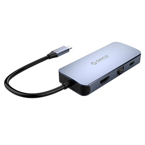 Orico Port Hub In Usb C To Hdmi Usb Lan Pd Gray Mc U P