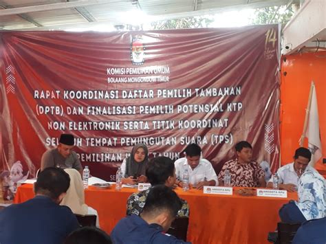 Ketua Kpu Boltim Buka Rapat Koordinasi Dptb Finalisasi Pemilihan