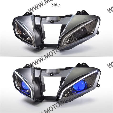 Kt Led Angel Halo Eyes Projector Headlight Assembly For Yamaha R