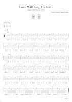 歌譜Love Will Keeps Us Alive Eagles Guitar Tab 空城記事 吉他譜 吉他教學 隨筆