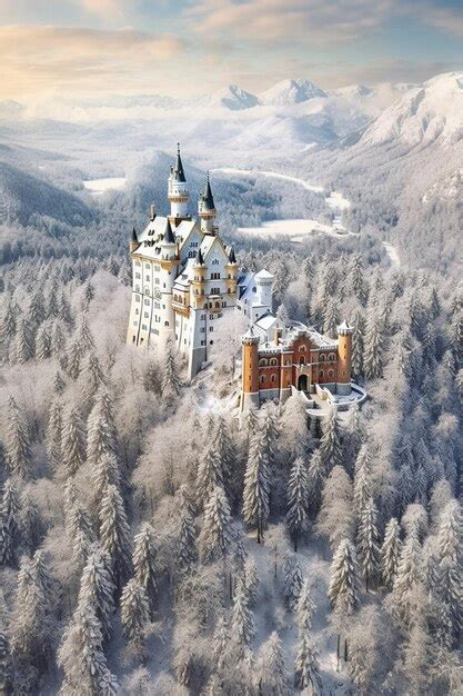 Premium AI Image | The castle in the snow