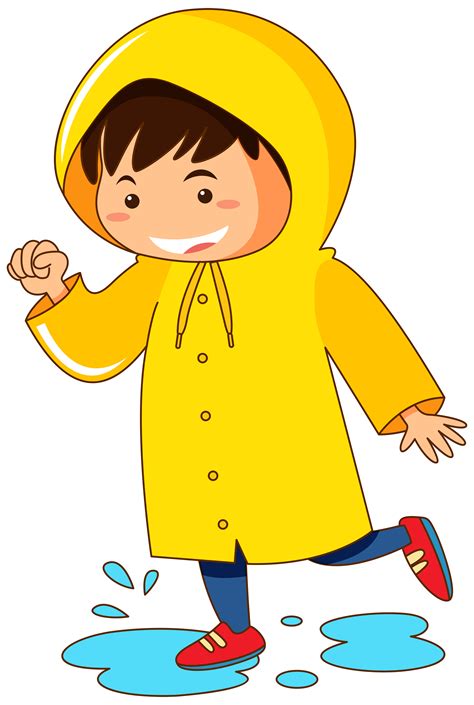 Man Wearing Raincoat Cartoon Clipart Vector FriendlyStock Atelier