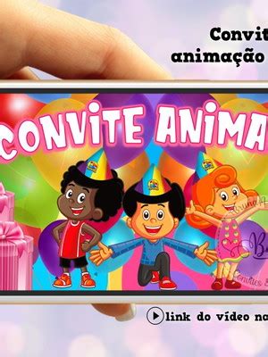 Convite Animado 3 Palavrinhas Meninas Elo7 Produtos Especiais