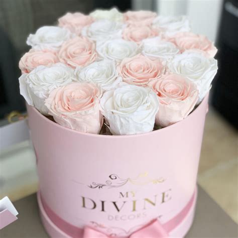 Large Squared Box Heart Preserved Roses My Divine Decors Flower