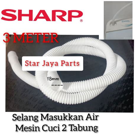 Jual 3 Meter Selang Masuk Air Mesin Cuci Sharp 2 Tabung Shopee Indonesia