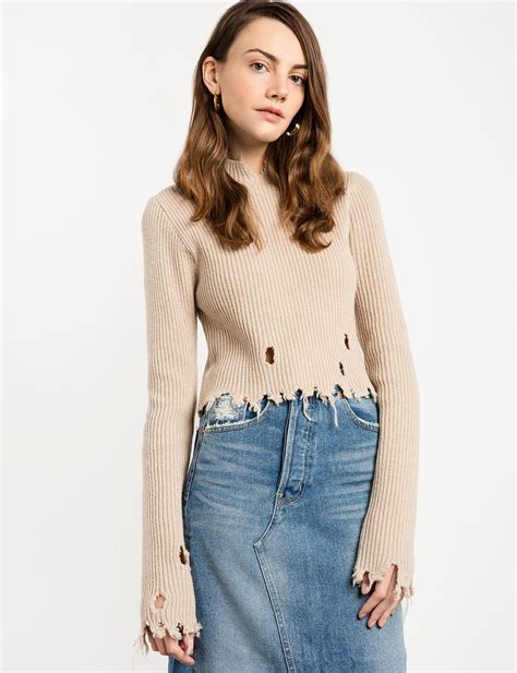 Torn Crop Sweater Cropped Sweater Clothes Design Clothes