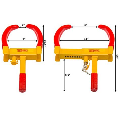 Goplus Heavy Duty Trailer Lock Wheel Clamp Adjustable Anti Theft Tire