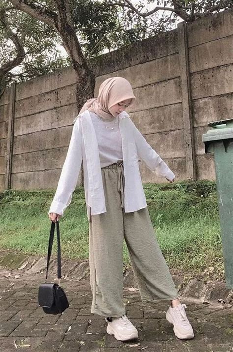 Ootd Kulot Crinkle Hijab Inspirasi Gaya Gaya Gaya Hijab