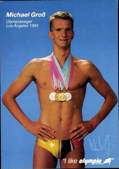 Ansichtskarte Postkarte Schwimmer Michael Groß Portrait akpool de