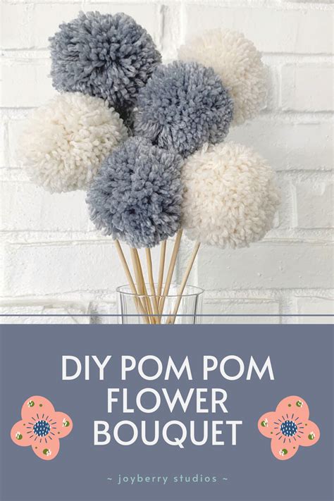 Diy Pompom Flower Bouquet Simple Diy Home Decor Fabric Flowers Diy Pom Pom Flowers Pom Pom