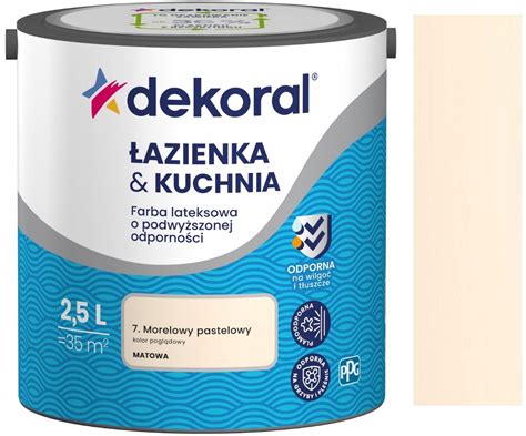 FARBA DEKORAL ŁAZIENKA I KUCHNIA FARBA LATEKSOWA MORELOWY PASTELOWY 2