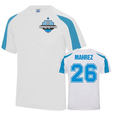 Riyad Mahrez Man City Sports Training Jersey (White) | Fruugo US