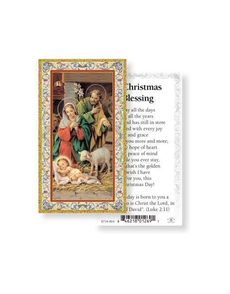 Holy Card - A Christmas Blessing (25) - Reilly's Church Supply & Gift ...