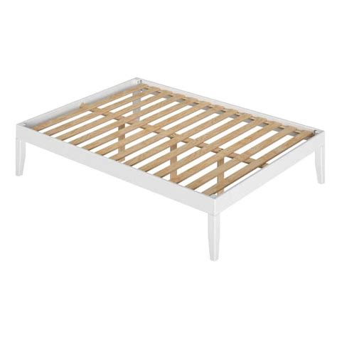 Linon Home Decor Pheba White Wood Frame Full Platform Bed THD04817 ...