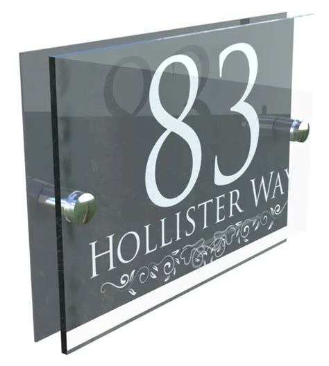 Contemporary House Signs Plaques Door Numbers Personalised Name